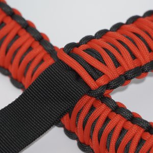 Ford Bronco Grab Handle Set - Paracord Design - Set of 2 - Red Ford Bronco Grab Handle Set - Paracord Design - Set of 2 - Red